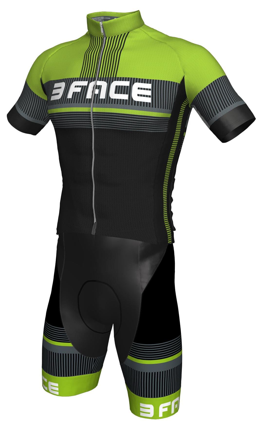 Completo Estivo Deal Tute da ciclista Threeface S green